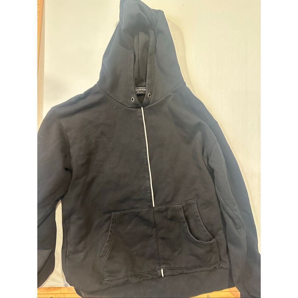 Maniere De Voir Pulp Fiction Hoodie Mia Wallace Graphic Black Sweatshirt Size 10 - Picture 2 of 7